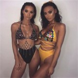 Women Sequin Padded Bra Shiny Cover-Up Swimsuits YX95667