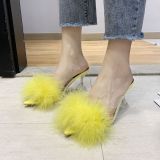 PVC Transparent Crystal High Heels Sandals 063647