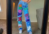New Letters Printed Jeans Pant Pants XY76134W01I