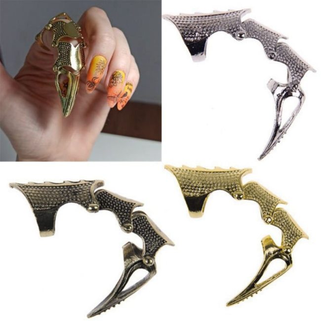Retro Punk Gothic Metal Finger Rings For Women 100J03142