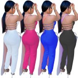 Women Beach Club Party Lace Up Bodysuits Bodysuit Outfit Outfits C362738