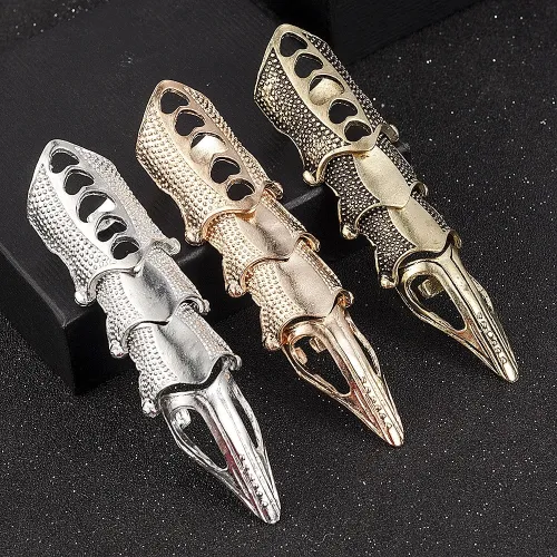 Retro Punk Gothic Metal Finger Rings For Women 100J03142