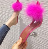 PVC Transparent Crystal High Heels Sandals 063647