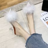 PVC Transparent Crystal High Heels Sandals 063647
