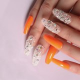 Transparent Drill Orange Removable Nail Patch SM1820084152