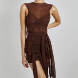 Women See-Through Mesh Sexy Dresses K20D1026273