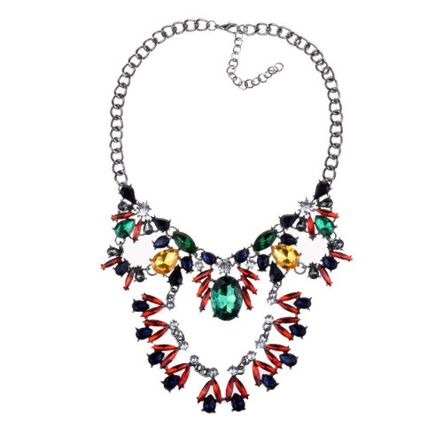 Bridal Maxi Rhinestone Pendant Necklace For Women 1231122