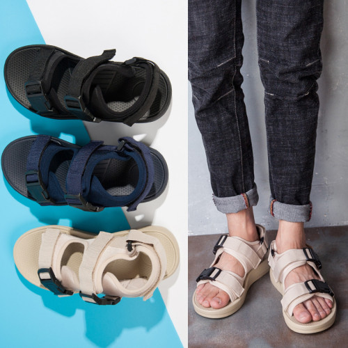 Men Beach Flat Sandals Summer Fashion Outdoor Slippers Slides 801122