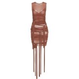 Women See-Through Mesh Sexy Dresses K20D1026273