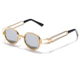 Women Vintage Pearl Diamond Steampunk Sunglasses 8117889