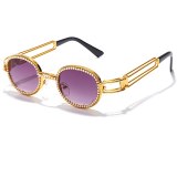 Women Vintage Pearl Diamond Steampunk Sunglasses 8117889