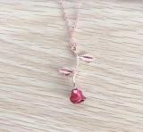 Beautiful Rose Pendant Chain Choker Necklaces MA195-MA197108