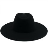 Women Wide Brim Big Balck Red Hats  JX-8888899