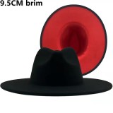 Women Wide Brim Big Balck Red Hats  JX-8888899