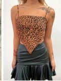 Green Print Strap Women Beach Tops 607 60819