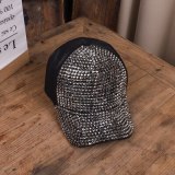 Women's Rhinestone Cotton Baseball Hats a1900112