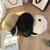 Women Woolen Fur Winter Beret Hats A190030213