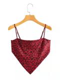 Green Print Strap Women Beach Tops 607 60819
