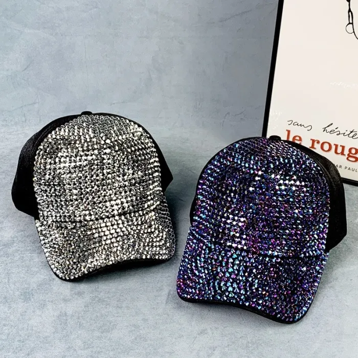 Women's Rhinestone Cotton Baseball Hats a1900112