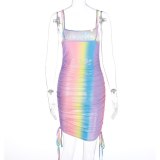Women Tie Dye Party Dresses R6306