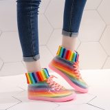 Lace Up PU Ankle Rain Boots 13849