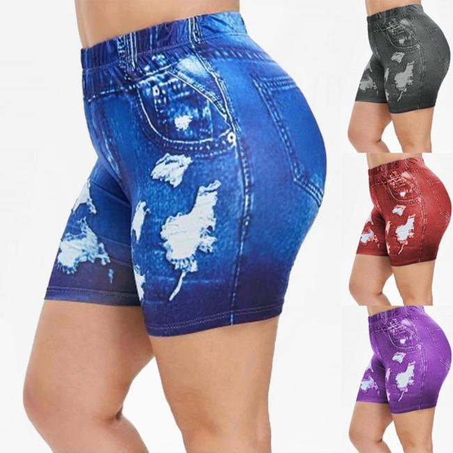 Women High Waist Belted Denim Shorts F2R069710
