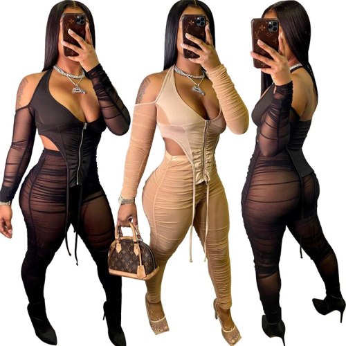 Women Sexy Sheer Mesh Bodysuits Bodysuit Outfit Outfits HY520617