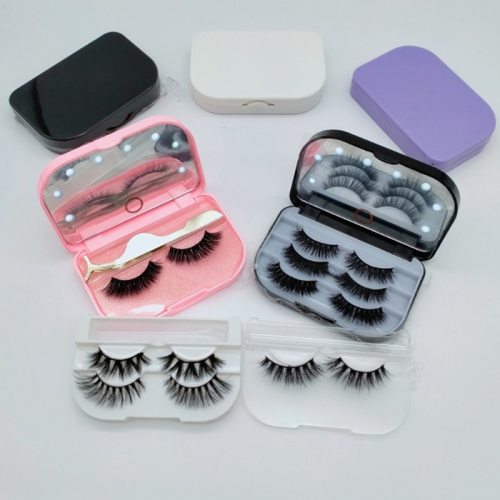 Plastic LED Eyelash Makeup Cosmetic Boxes Tia20090213