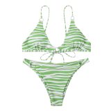 Summer Stripe Printed Bikini Swimsuits wm2102435