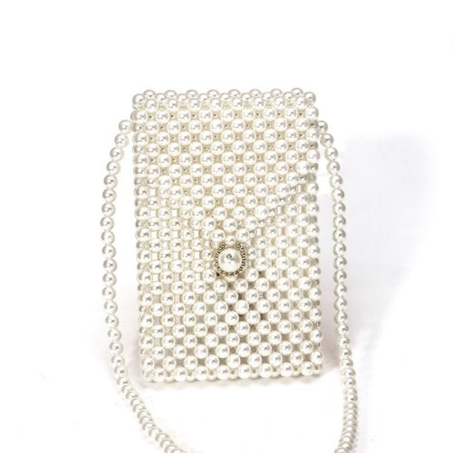 Lady Handmade Pearl Clutch Handbags With Chain YM165263