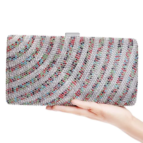 Women Messenger Stripes Clutch Shoulder Handbags YM110112