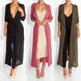 Women Summer Long Sun Jacket Beach Coats TE311122