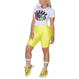 Women Summer Lips Print Bodysuits Bodysuit Outfit Outfits 3693104