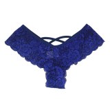 Sexy Women's Lace Up Seamless Flower Low Waist Underwear AJ16273