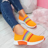 New Rainbow Color Women Sneakers 33647
