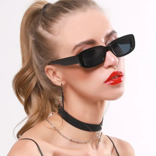 Ladies Square Gradient Retro Vintage Sunglasses s907182