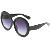 Oversized Round Frame Retro Sunglasses 580112