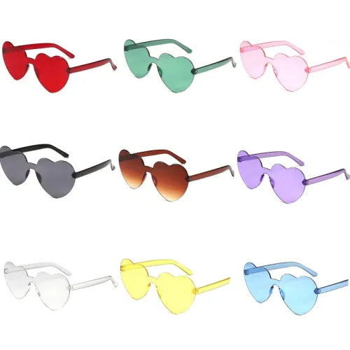 Women Cat Eye Heart Fishing Sunglasses s801829