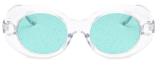 Women Candy Colorful Classic Crystal Oval Sunglasses s801324