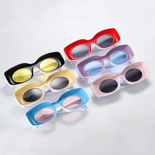 Women Retro Square Gradient Vintage Sunglasses s905061