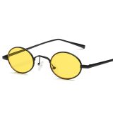 Women Unisex Metal Frame Retro Small Oval Sunglasses s800314