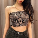 Sexy Women Sleeveless Strap V Neck Corsets Crop Tops T97110213K