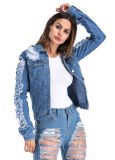 Women Short Ripped Denim Jeans Coat Coats 6369710