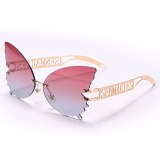 Women Butterfly Rimless Sunglasses 711324