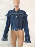 Women Denim Vintage Jeans Jacket Coats 81526