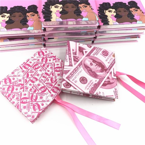 Money Print Packaging Eyelashes Boxes