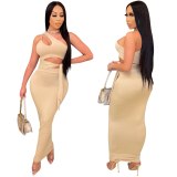 Summer Women One Shoulder Sexy Fashion Maxi Dresses X506879