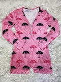 Sexy Print Full Sleeve-Neck Women Pajamas Pajama Onesies D933041