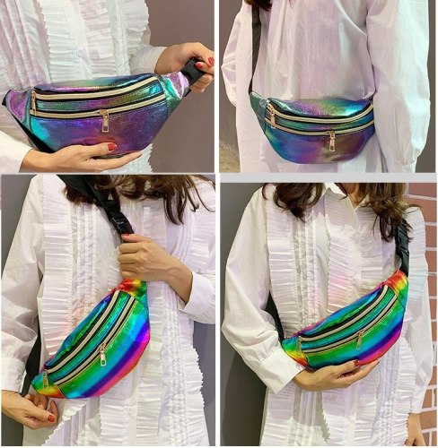 Colorful Adjustable Belt Waist Women Zipper Handbags yr73344