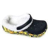 Autumn Women Warm Plush Print Outdoor Slippers Slides